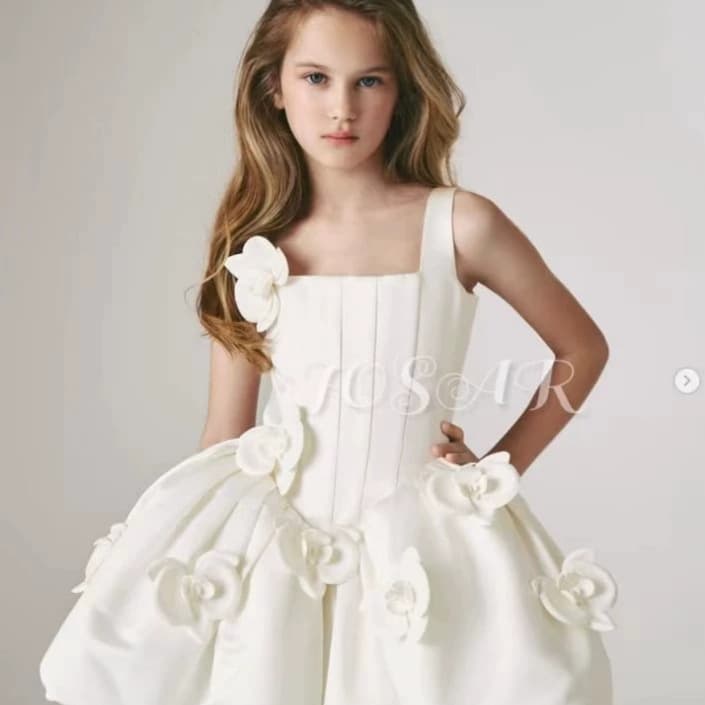 INS cross-border Amazon children's dress European and American host piano performance dress girls birthday party wedding dress