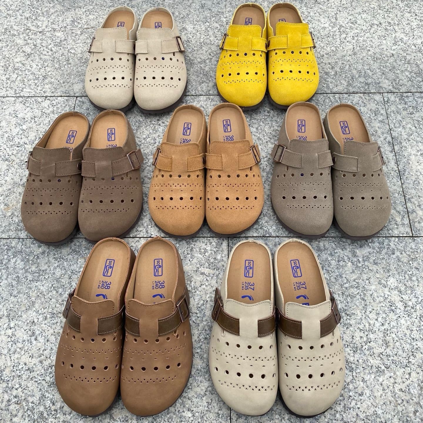 Hollow thick-soled Baotou half-slippers for women summer 2026 new retro breathable soft-soled Birkenstock slippers for women hole-in-the-wall sandals