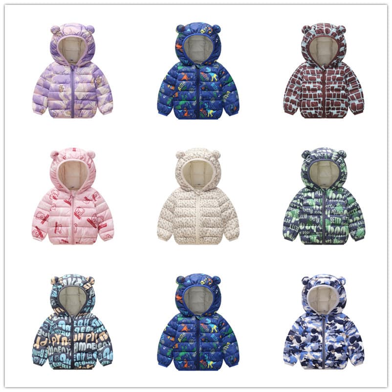 Children's Wear 2025 Spring Autumn Winter New Cartoon Kids Cotton Padded Jacket Short Coat for Boys and Girls