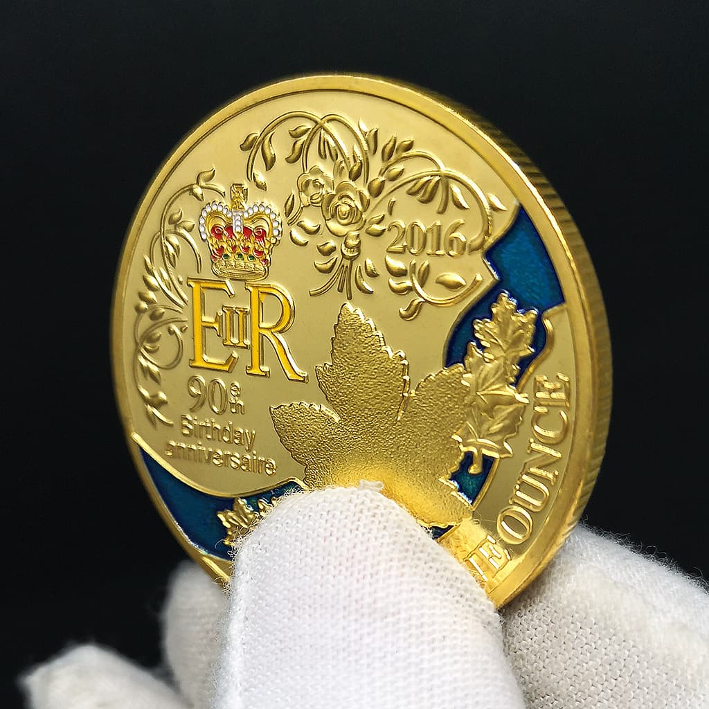 Queen Elizabeth II Memorial Anniversary Commemorative Coin Creative Gold-Plated Trendy European and American Style Coin