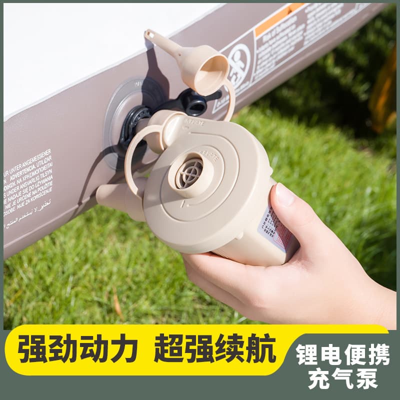 Lithium battery air pump, portable air pump for home and car use, outdoor use, inflator and pump.