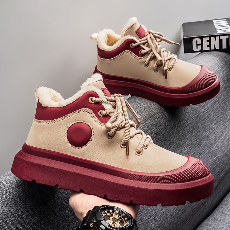 Autumn Winter Men's Martin Boots 2025 Snow Boots Retro British Work Boots Comfortable Mid-Top Men's Labor Protection Shoes Fashion