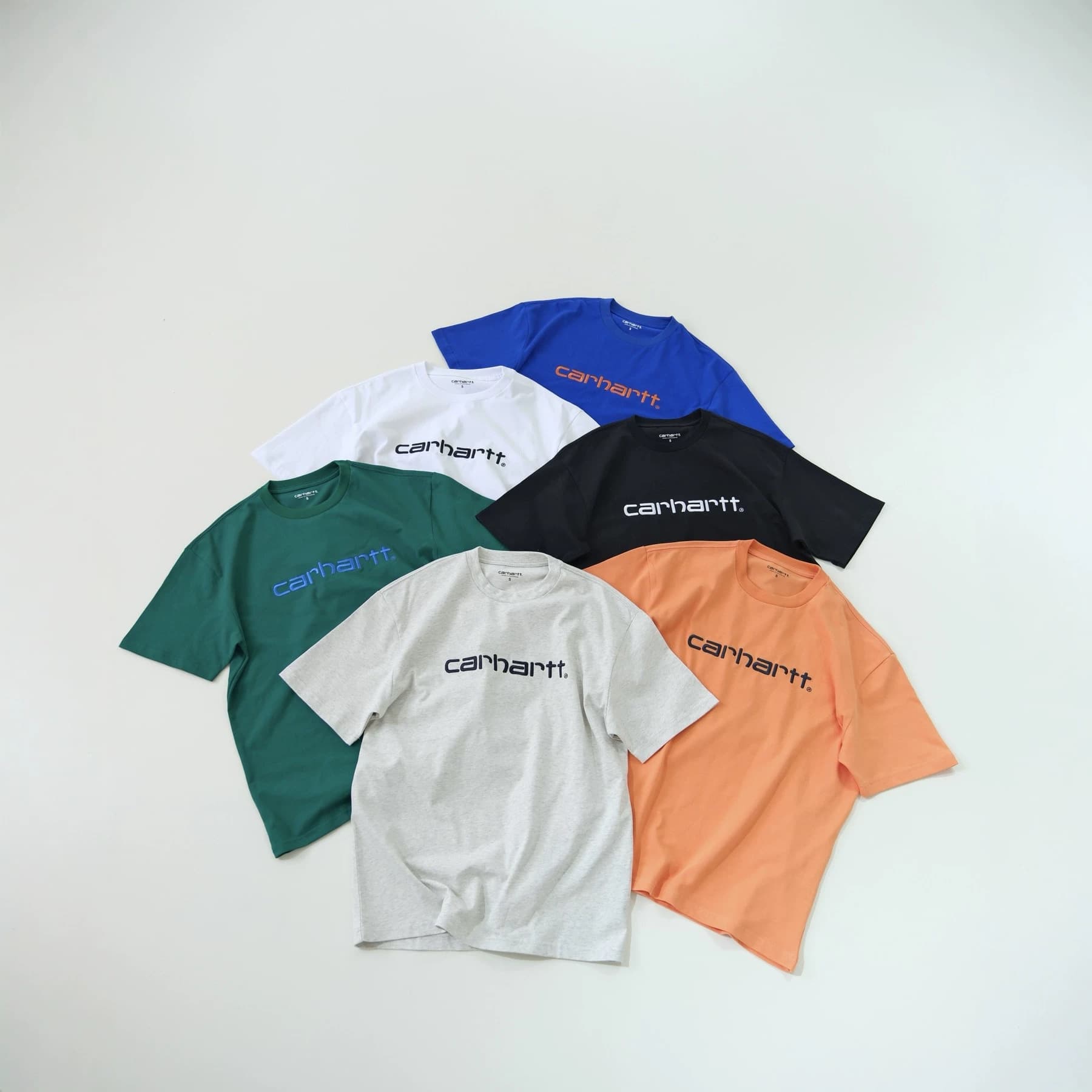 Cross-border High Quality Carhartt Classic LOGO 3D Letter Embroidery Casual Simple Short Sleeve T-Shirt