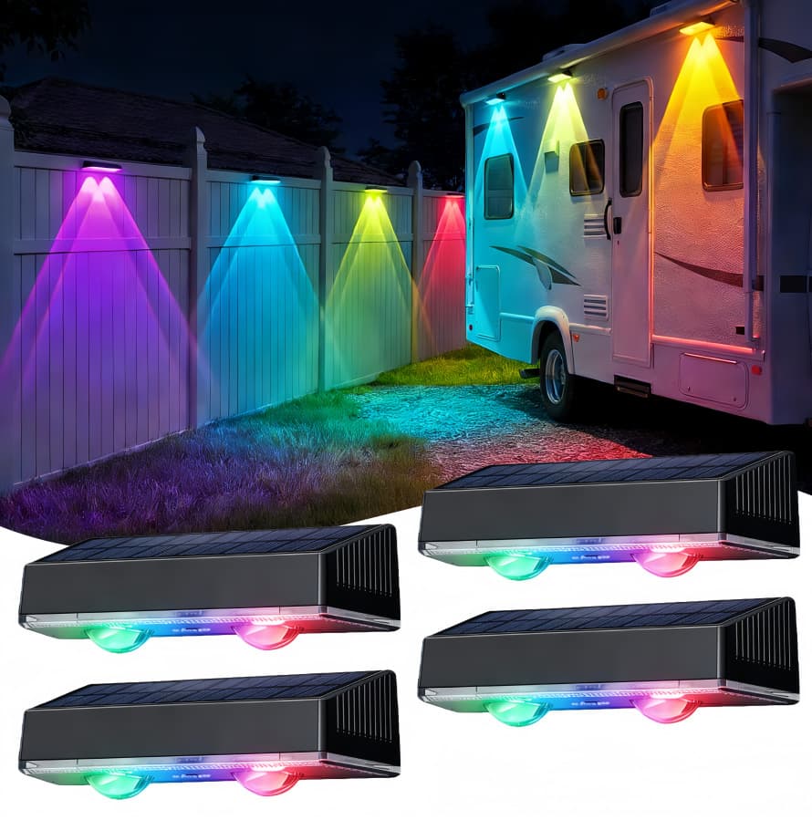 Solar Outdoor Light for Courtyard, Garden, Villa Balcony, Outdoor Wall Washer Spotlight, Doorway Lighting Decorative Fence Wall Lamp