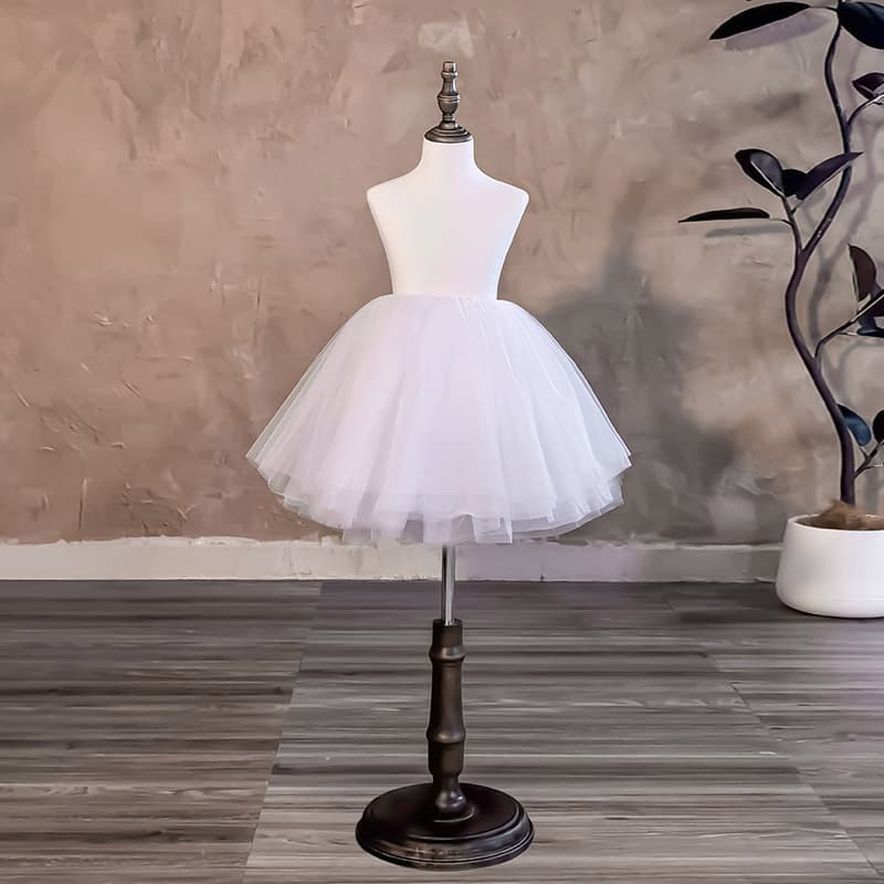 40cm Children's Petticoat Lolita Daily COS 6-layer Boneless Soft Tulle Violent Slip Lolita Princess Puffy Skirt