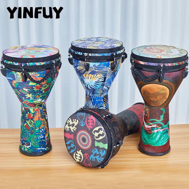 Internet celebrity 12-inch adult ABS African drum Lijiang tambourine lightweight beginner one piece PVC new model