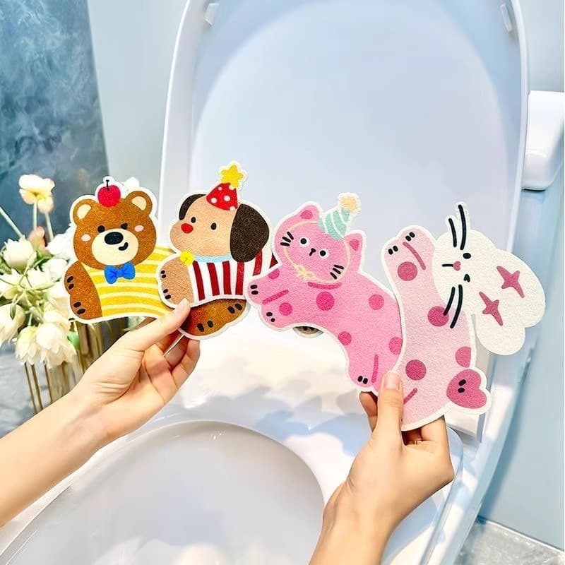 Creative aromatherapy toilet stickers for home bathroom deodorizing, fresh and long-lasting adhesive, moisture-proof, no-trace decorative stickers.