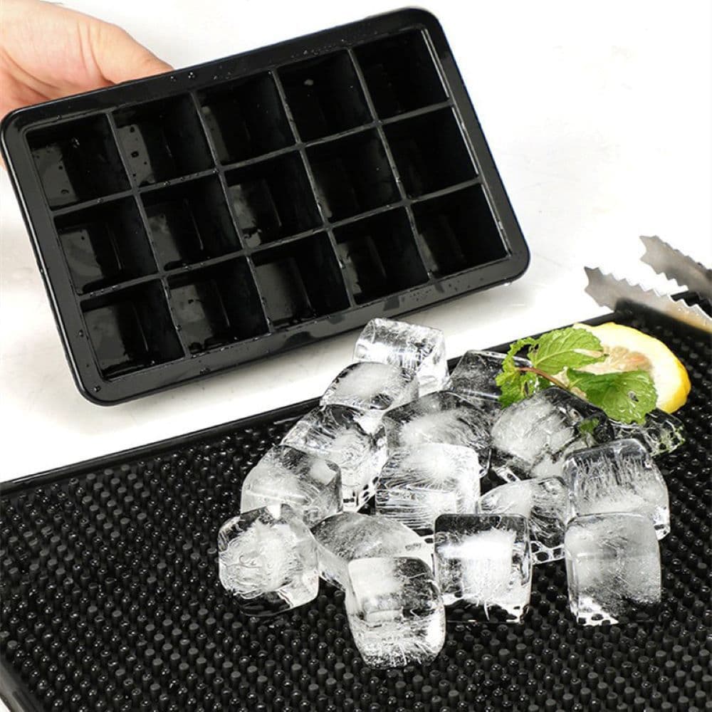 15-Cell Square Silicone Ice Cube Tray Factory Wholesale 15-Grid Home DIY Ice Mold New Silicone Ice Cube Tray