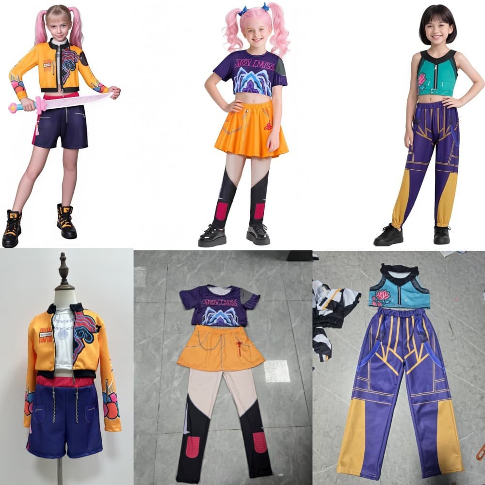 Cross-border new girl devil hunter KPOP pop singer Halloween costume dress up stage suit costume
