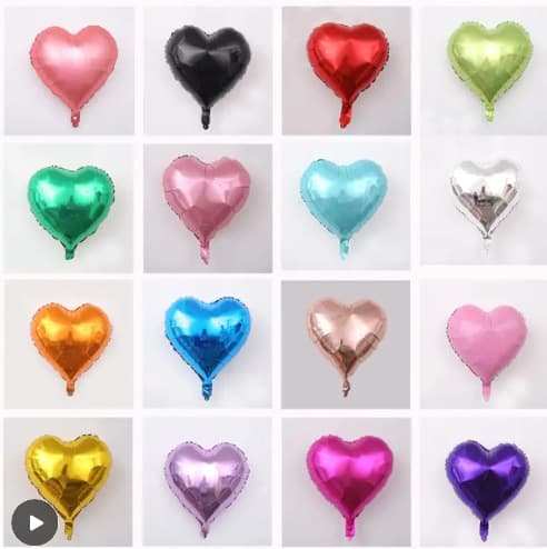 18-inch heart-shaped five-pointed star balloon love aluminum film balloon wedding ribbon decoration birthday party wedding decoration