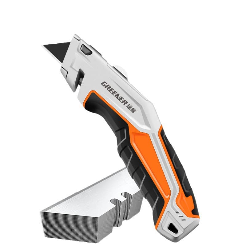 Green Forest Heavy-Duty Utility Knife Cutting Tool, Thickened Industrial Grade Box Cutter with Multifunctional Large Blade