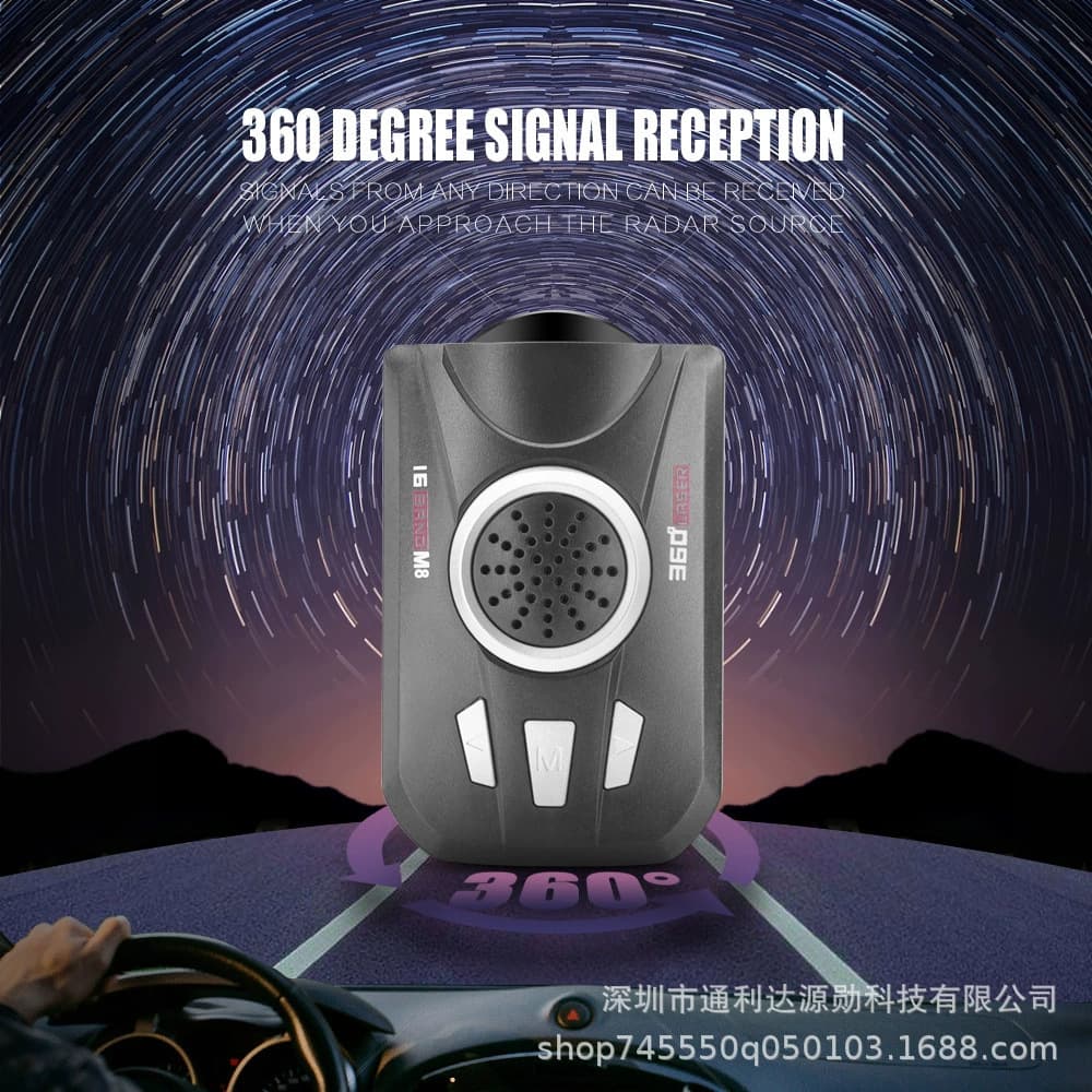 Factory New E8 Export English and Russian Bilingual Single Display Mobile Speed Electronic Dog Radar Detector