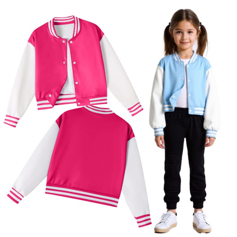 Spring/Autumn Children's Short Baseball Jacket Casual Set Plain Version 001