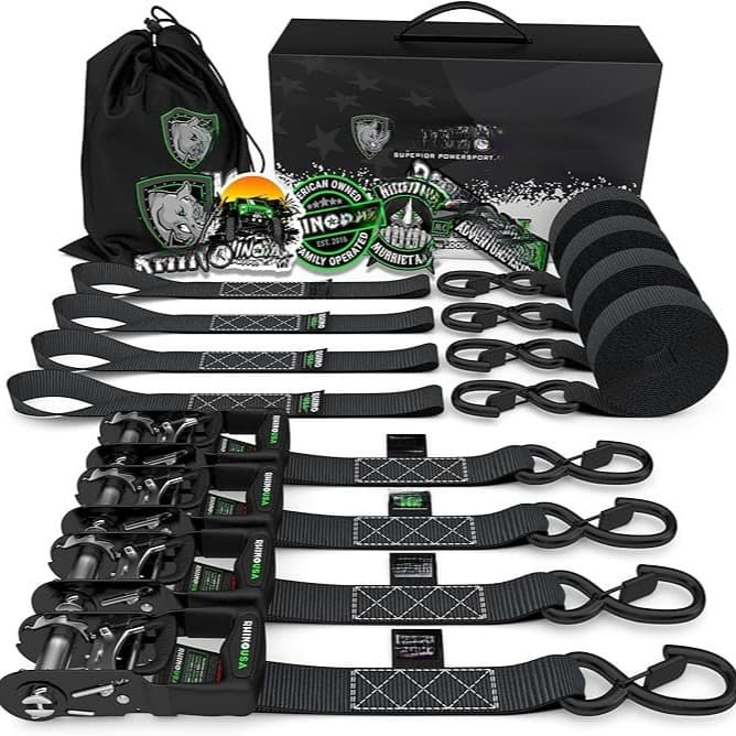 In-Stock Cross-Border Ratchet Straps 4cm 5208 Ratchet Straps with Soft Padded Handle S-Hook Soft Loop Tensioner