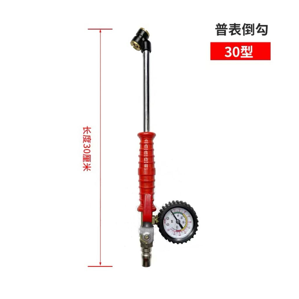 Car tire inflator hook lever inflation nozzle quick device, truck and large vehicle high-precision tire pressure gauge