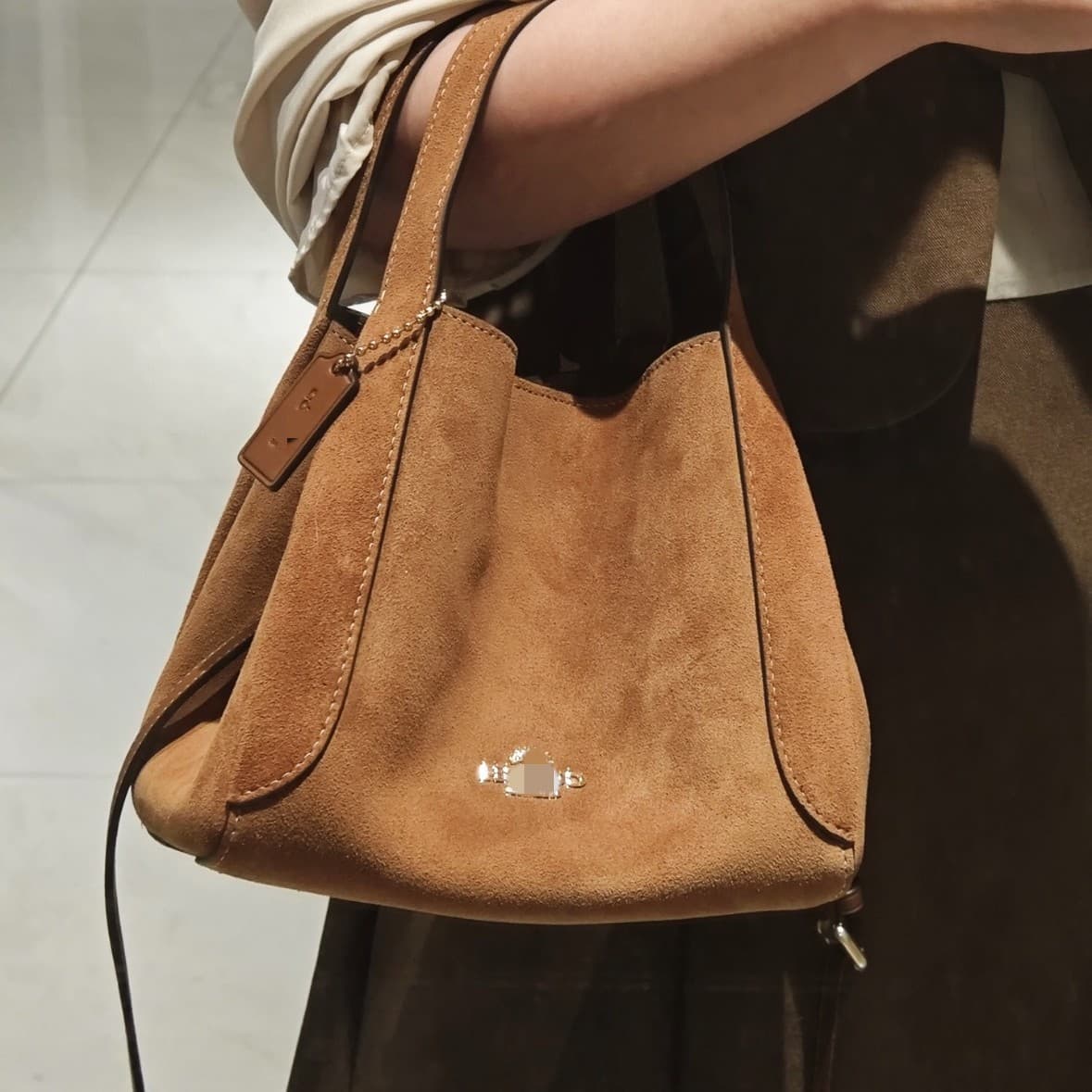 Kou Jia New Hadley21 High Version Hadley Basket Genuine Leather Handbag Suede Shoulder Crossbody Women's Bag