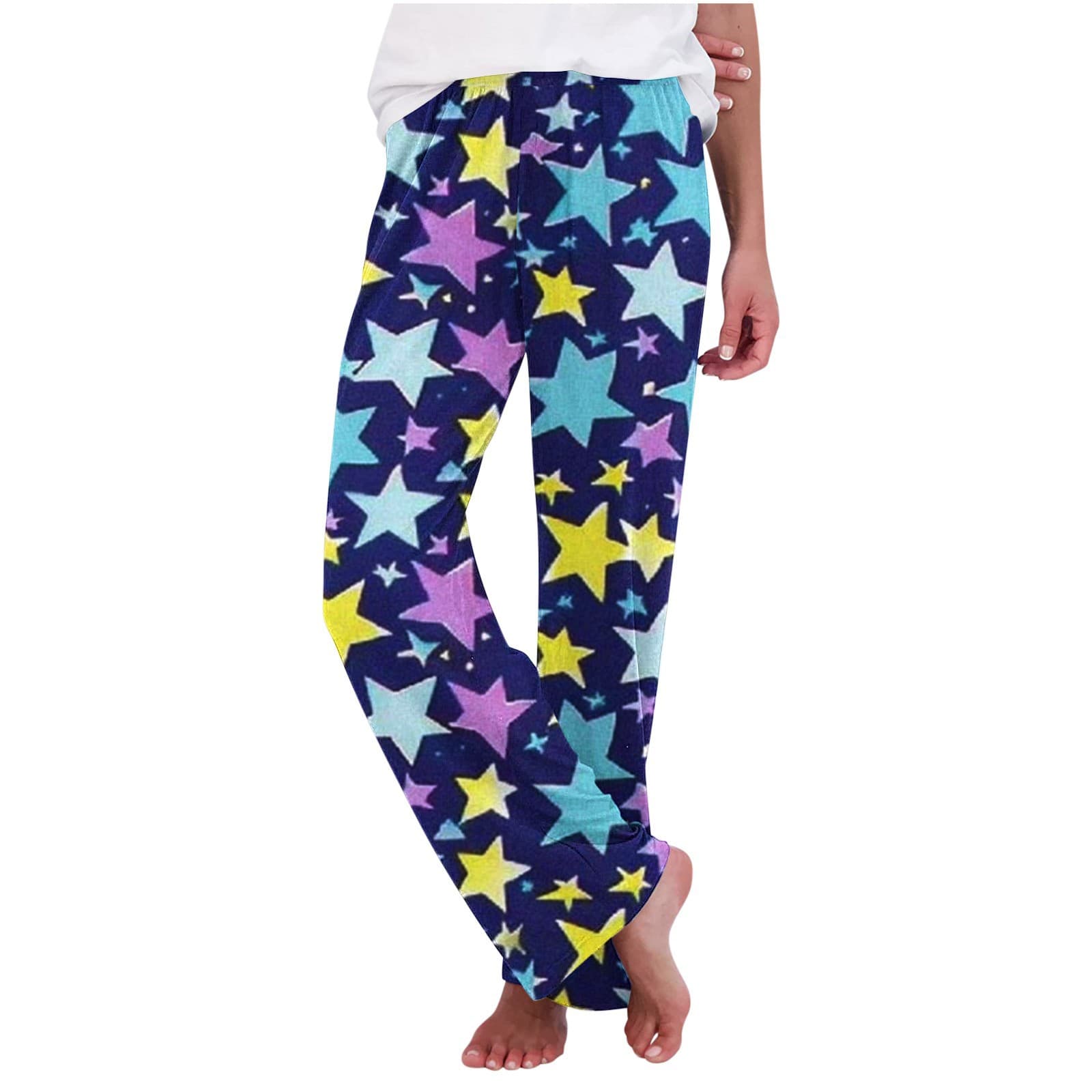 European and American cross-border women's clothing foreign trade Amazon eBay home casual sports women's elastic pants wish