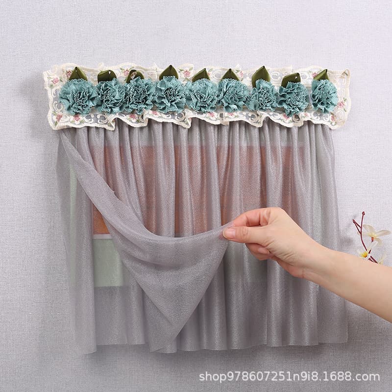 Electrical meter box decorative curtain, electrical meter box decorative painting, distribution box cover-up curtain, living room switch box hanging curtain (no drilling required)