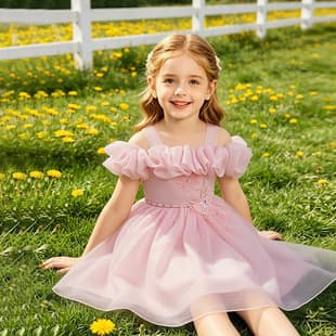 Amazon Summer New Girls Dress Little Girls Festival Dress Children's Fashionable Lolita Princess Dress