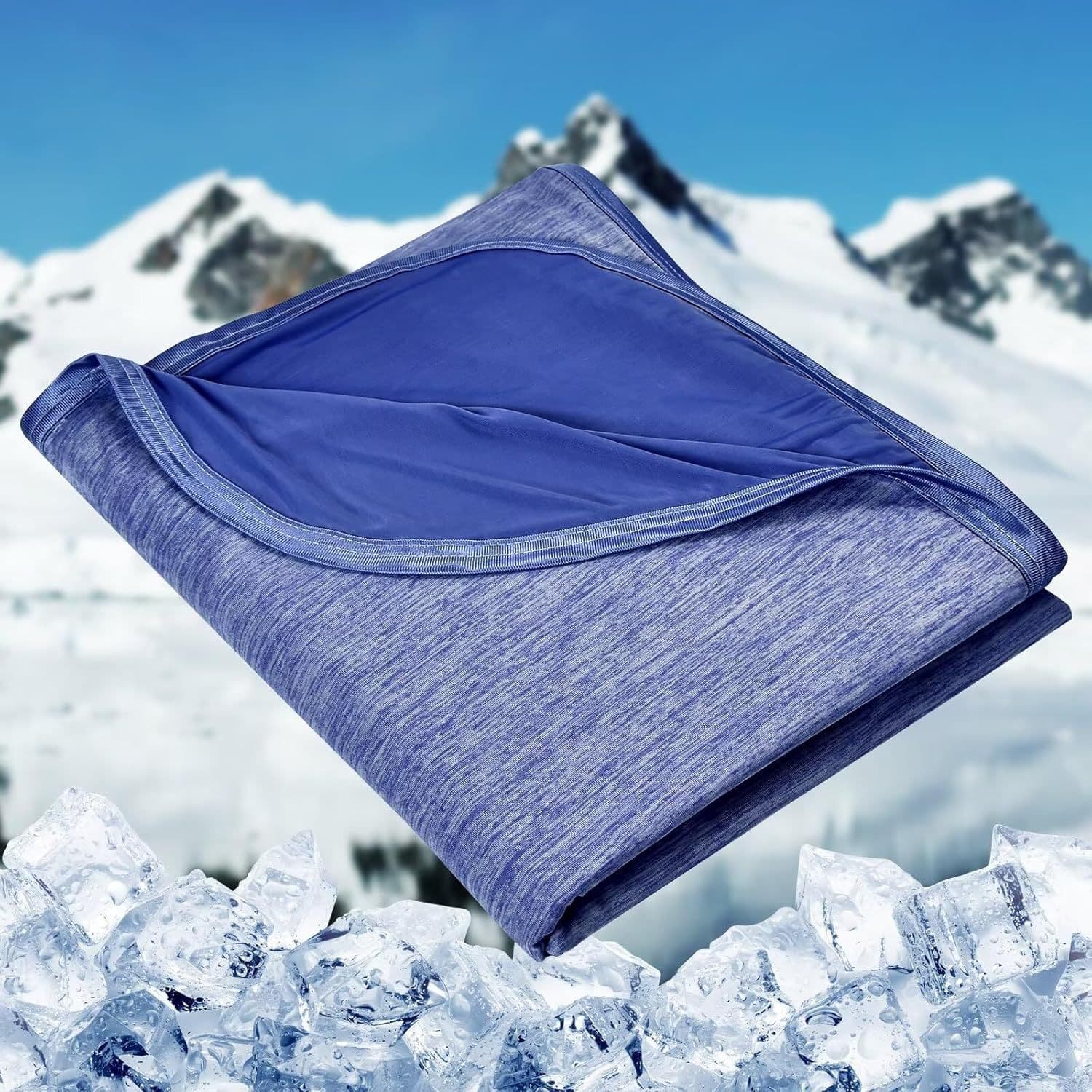 Amazon cross-border Polyester fiber blanket, cooling summer blanket