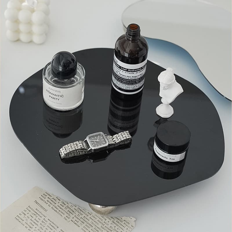 INS Creative Light Luxury Acrylic Tray Set Mirror Tray Photo Decoration Storage High-End Living Room Ornament
