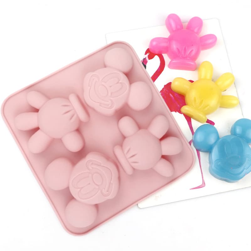 Minghao 4-Connected Mouse Glove Silicone Cake Mold Handmade Jelly Pudding Mold DIY Essential Oil Soap Plaster