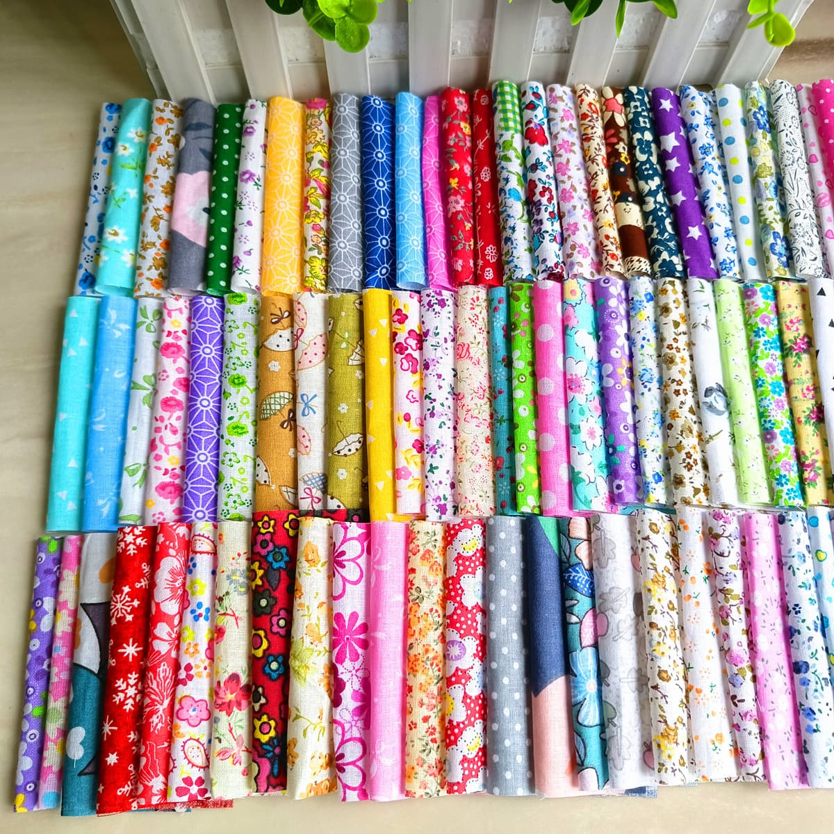 Pure cotton cloth set, 50 pieces of DIY random small flower cloth heads, pastoral floral 10*10cm handmade dolls