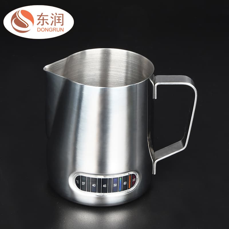 Manufacturer 600mL temperature sticker flower cup, stainless steel temperature flower cup, milk foam cup, coffee set