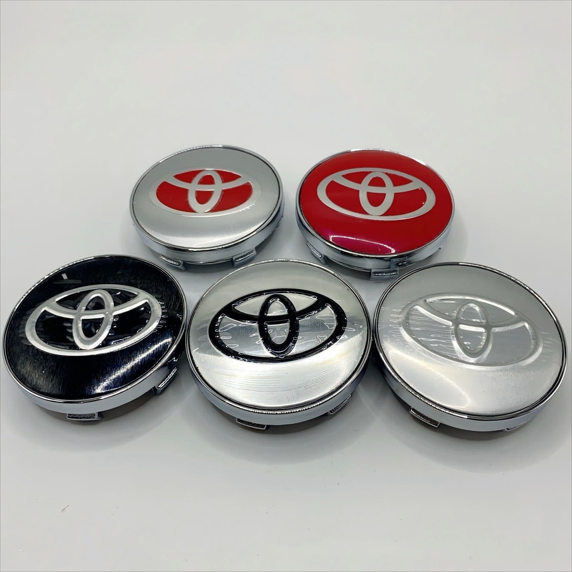 Compatible with Toyota Wheel Hub Cap Logo 60mm Modified Hub Center Emblem for Camry Corolla Highlander Wheel Badge