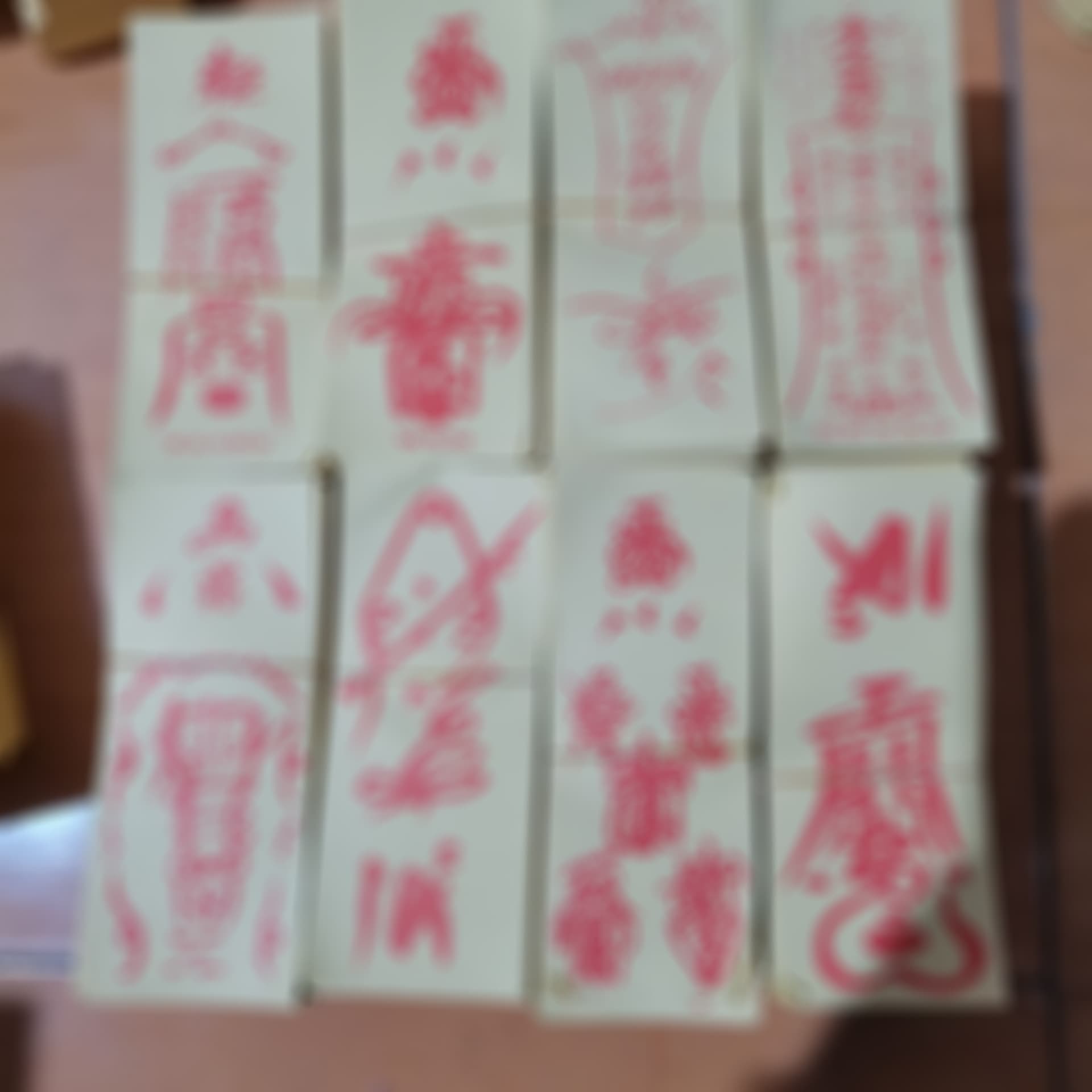 Ready-made long yellow paper for writing, with red characters, hand-painted or printed options; contact for styles.