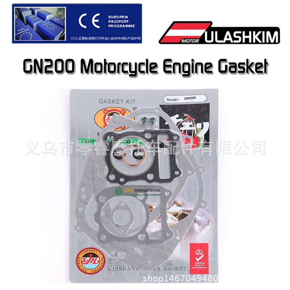 GN200 Motorcycle Cylinder Gasket Set Full Engine Gasket Kit for GN200