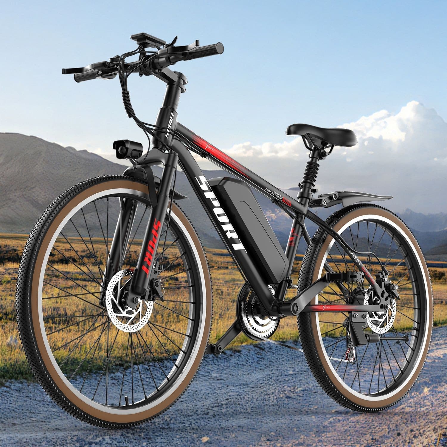 Factory Electric Mountain Bike 26-inch Electric Bicycle Overseas Warehouse E-bike Off-Road 21-Speed Electric Vehicle