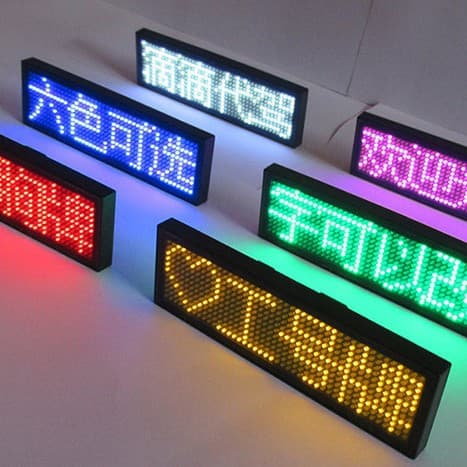 LED Badge Display Name Card Screen Employee ID Badge Scrolling Red LED Magnetic High-Brightness Digital Display