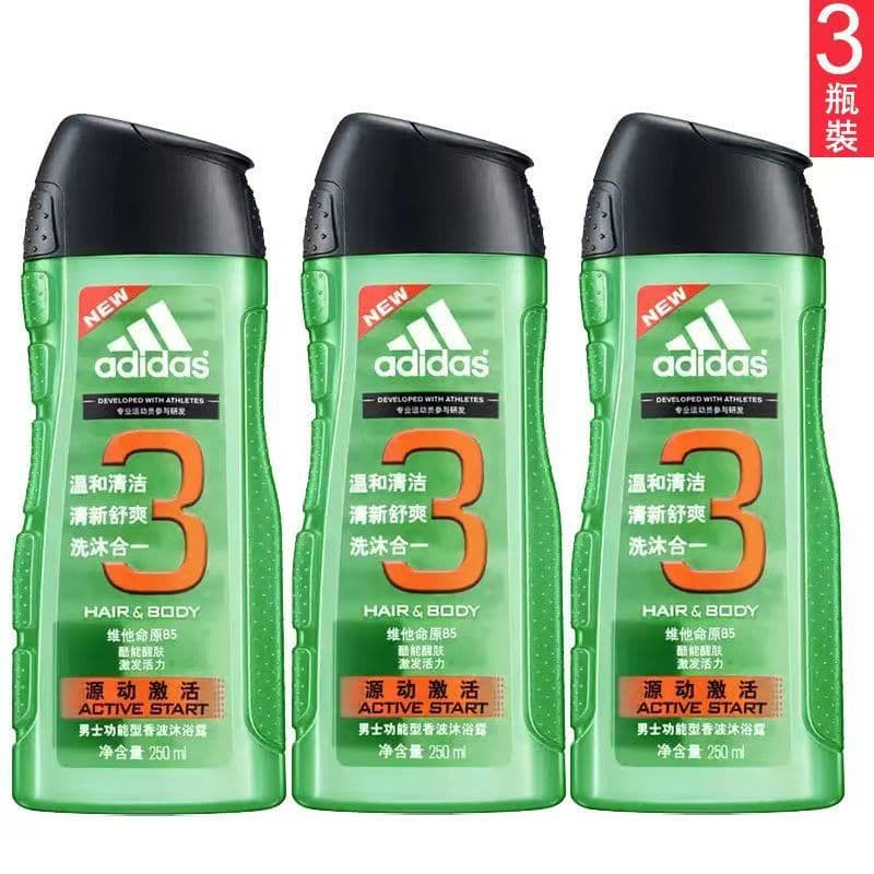 Adidas Men's Functional Shampoo & Body Wash - Power Activation 250ml Deep Clean 06/26