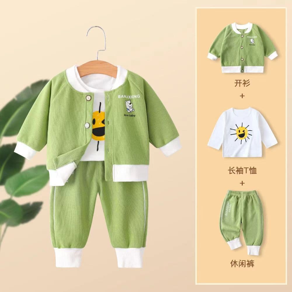 Infant and Toddler Fashion Spring and Autumn Two-Piece Set, Toddler Outfit for Boys and Girls, Three-Piece Set, Super Cute Outerwear for Autumn and Winter
