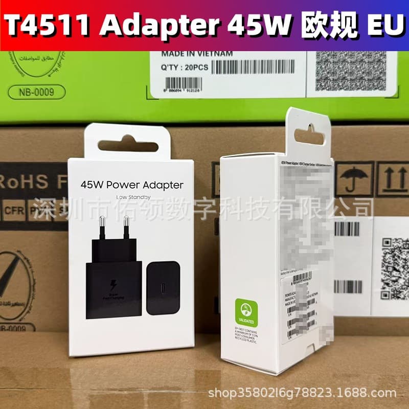 Samsung 45W Fast Charger for SAMSUNG Adapter S26 Phone Charger T4511 EU Plug Charging Head