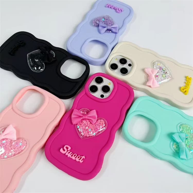 NEW New Large Wave Compatible with VIVO IQOO Z7 Pro Macaron Heart Case V30E/V40 Phone Case