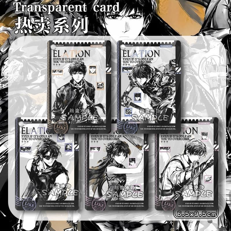 Famous people jointly signed Tomb Robbery Notes through card, Zhang Qiling, Wu Xie, Jie Yuchen, black blind man photo card, exquisite pendant decoration