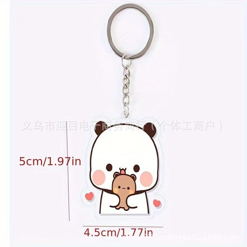 Red panda keychain small pendant high-looking cloth acrylic keychain backpack pendant decoration keychain
