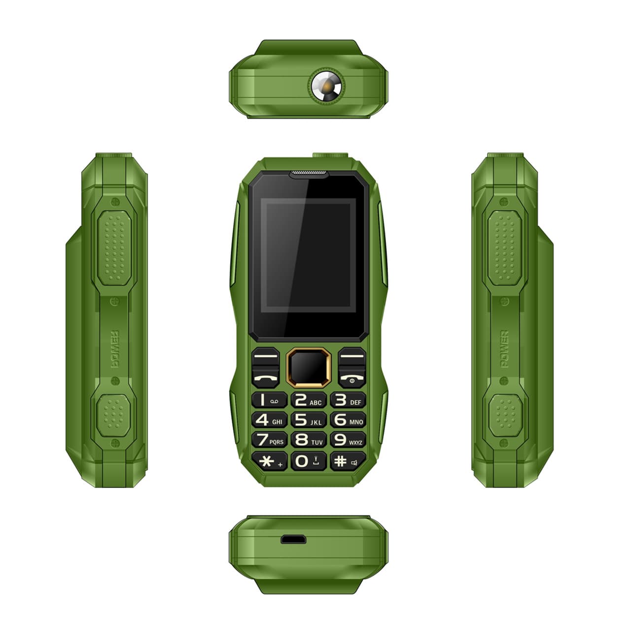 New Cross-border Phone, Low-Cost Dual SIM Rugged Land Rover Mini Power Bank W2025, Russian Keypad Feature Phone