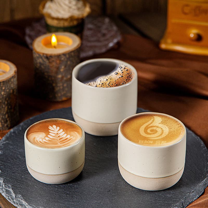 Cross-border Japanese-style earthenware espresso cup, retro ceramic Kung Fu tea cup, owner's tea tasting cup, office and home water cup.