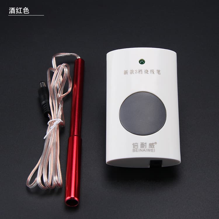 New Wire Burning Pen Manual Leather Carving Tool 3-Stage Temperature Adjustment Money/Silver Wallet Hot Stamping Head Can Replace Electric Soldering Iron Electric Heating Pen
