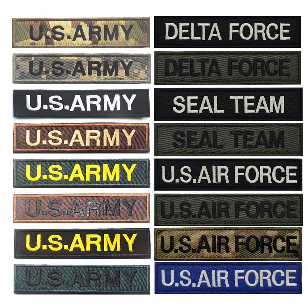 Factory Direct Supply Apparel Accessories Chest Strip Fabric Patch Personalized Long Backpack Patch Tactical Velcro Badge Emblem