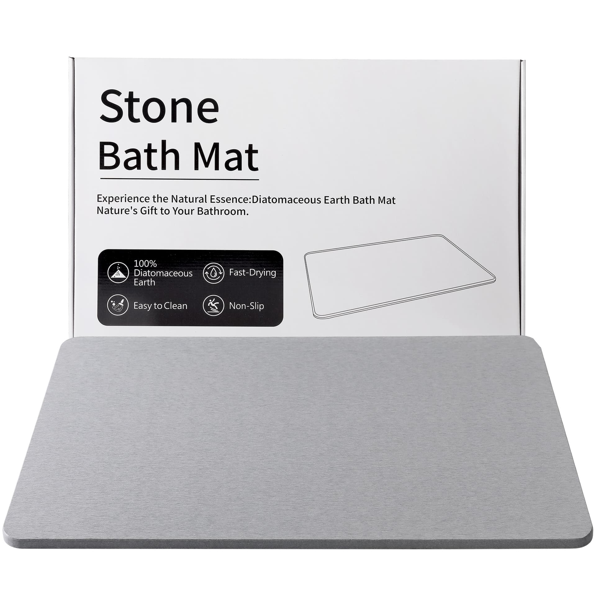 Cross-border Hard Diatomaceous Earth Bathroom Floor Mat Toilet Stone Shower Mat Non-slip Diatomite Water Absorbent Quick-drying Mat