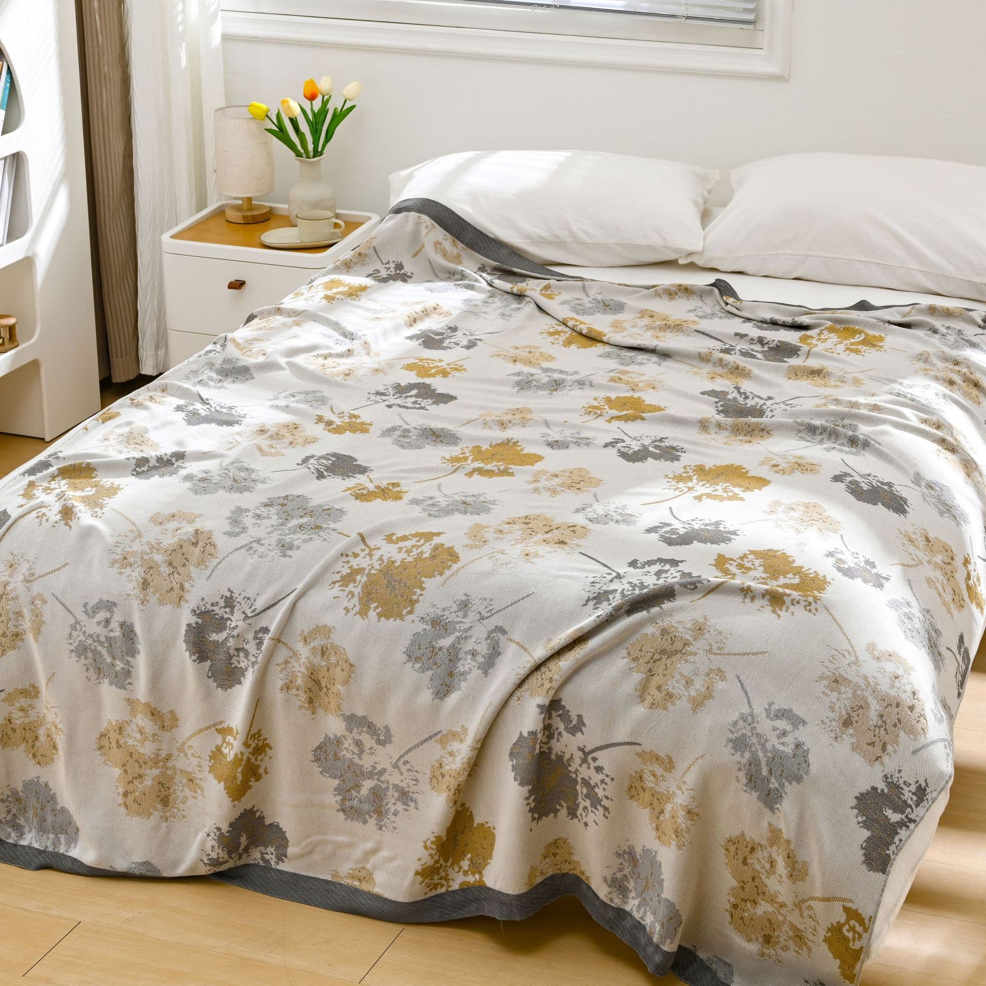 Bamboo Fiber Cooling Blanket, Ice Silk Blanket, Children's Blanket, Towel Blanket, Adult Air Conditioning Blanket, Cool Feeling Office Nap Blanket