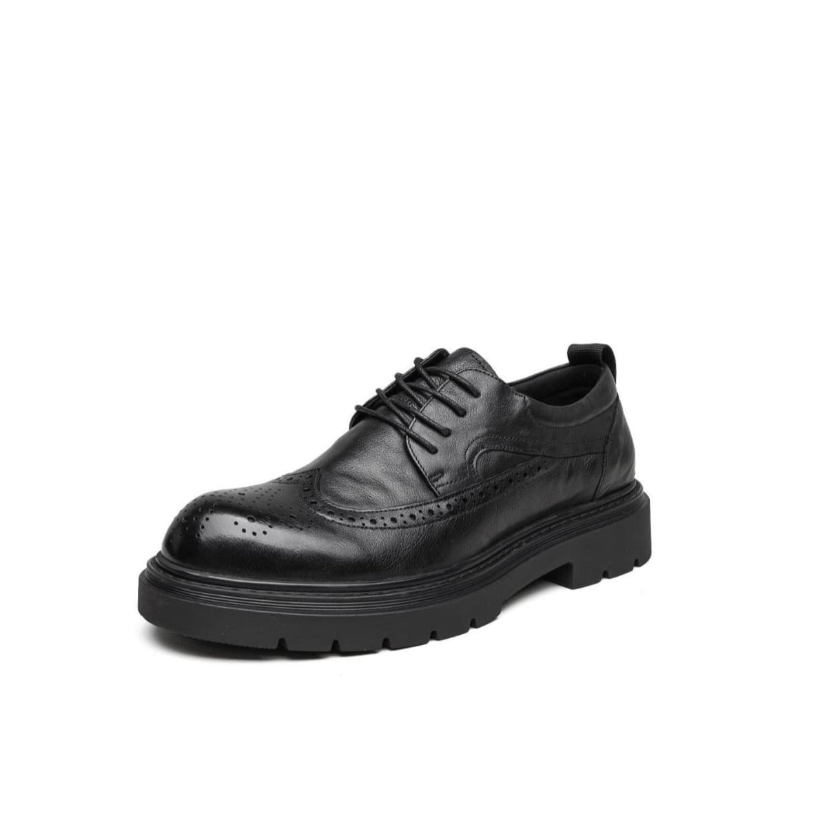 2024 Winter New Men's Brogue Carving Craft New Full-Grain Leather Casual Business Versatile Fashion Style