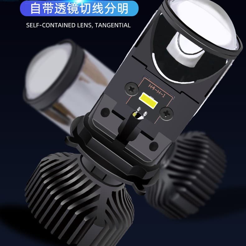 New Car LED Headlight T9 H4 Mini Lens H4 LED Headlight Super Bright Focused High/Low Beam Universal Modification