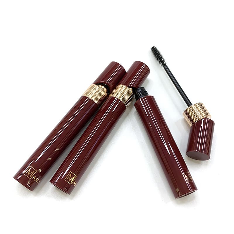 Round Plastic Mascara Tube with Adjustable Double Bottle Thick Wall Empty Packaging Material