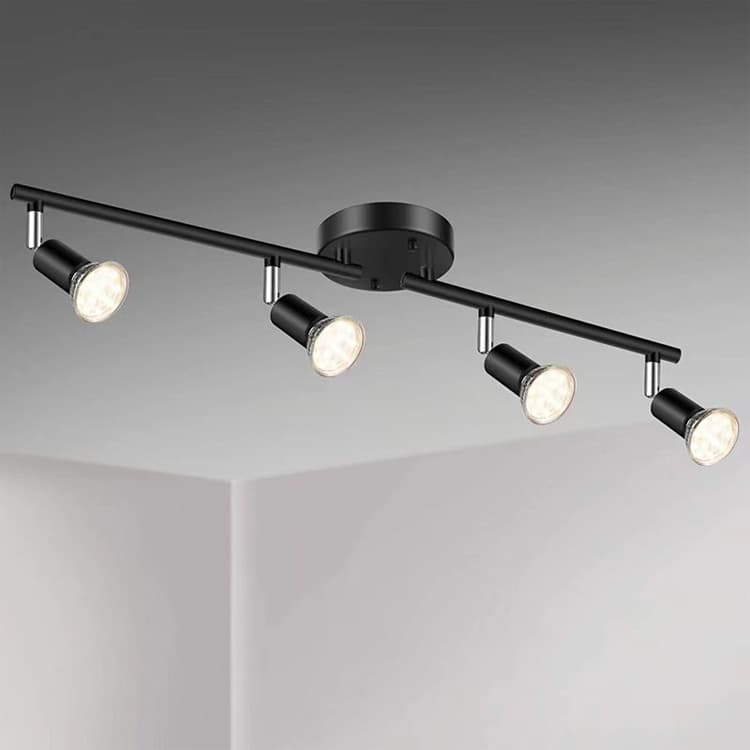 Modern Minimalist Iron Spot Light Decorative Lighting Showroom Surface-Mounted Background Wall Lighting Adjustable 2-Head Spotlight