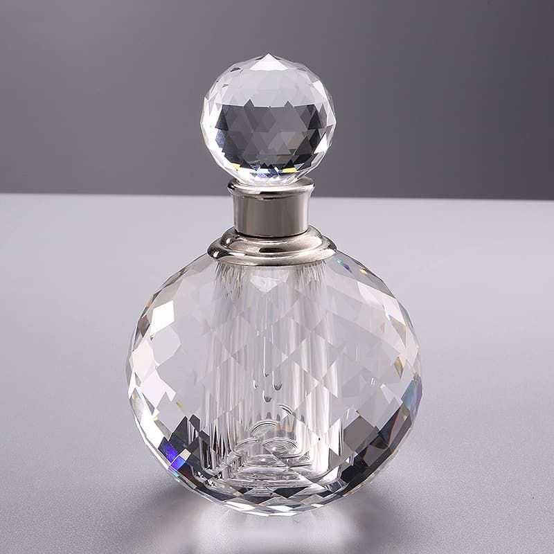 Highlight K9 Faceted Crystal Perfume Bottle Decoration 1ml 3ml Crystal Essential Oil Bottle Small Mini Glass Perfume Bottle
